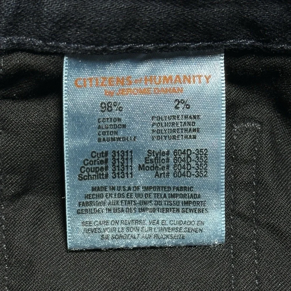 Citizens of Humanity Sid Straight Jeans 38x32 Dark Wash Denim‎ USA Made 5 Pocket